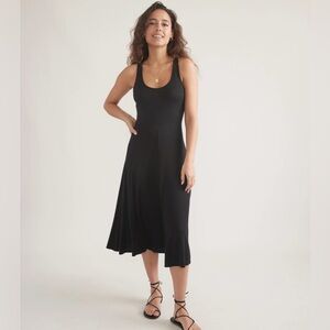Marine Layer Black Midi Dress